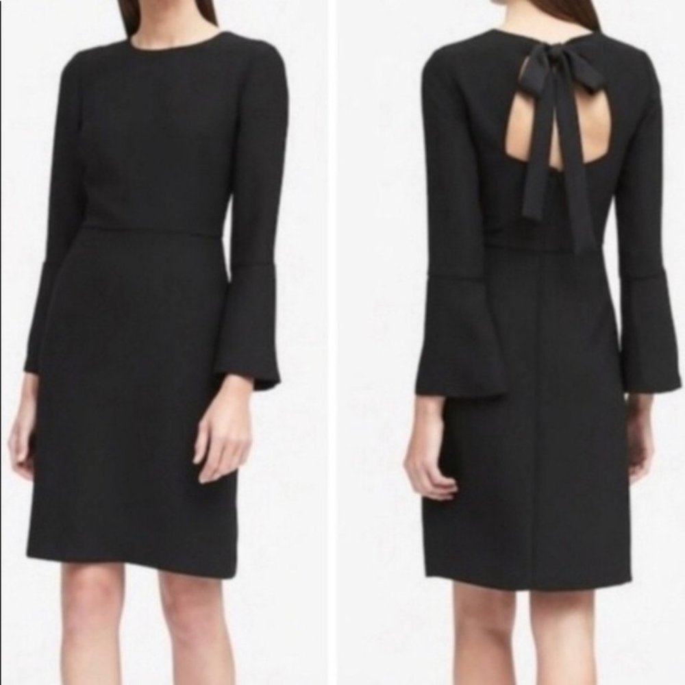Banana Republic Black Long Sleeve Dress
